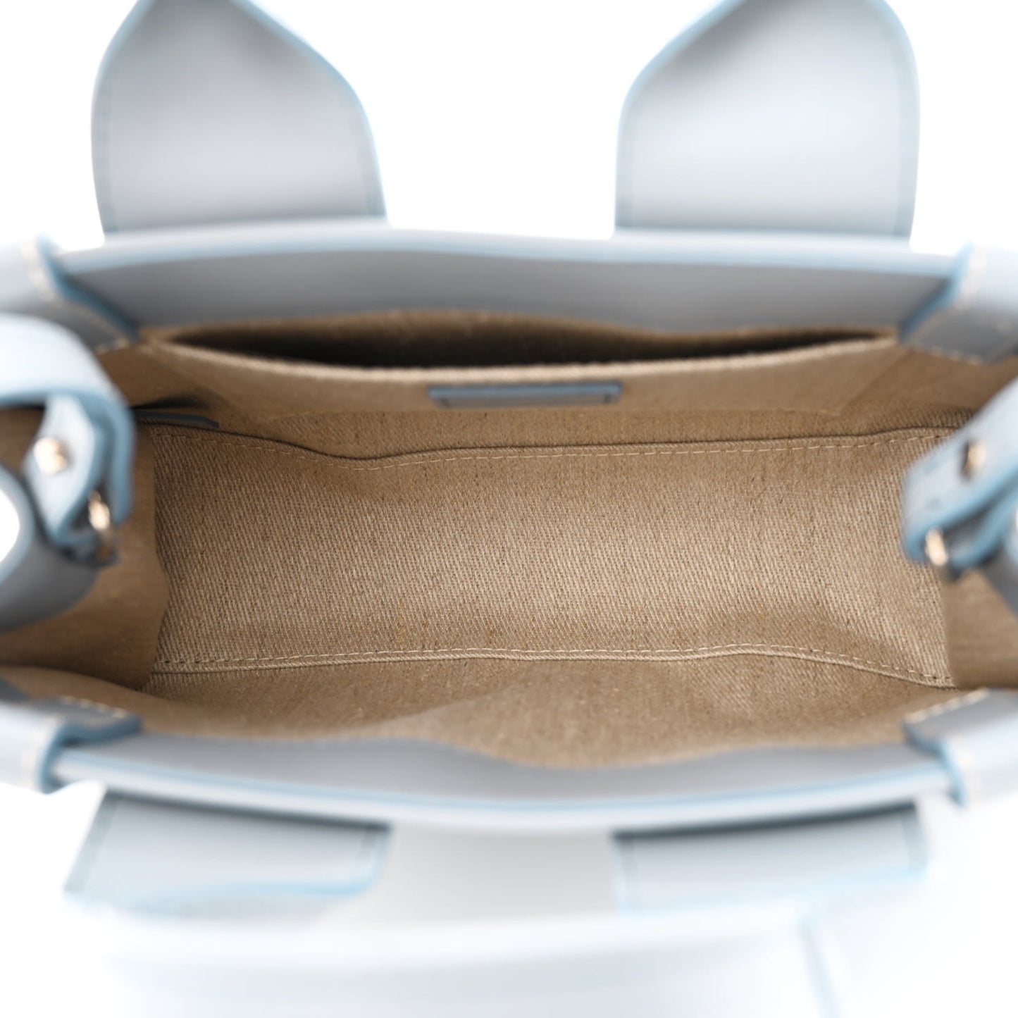 Calfskin Small Woody Tote Storm Blue