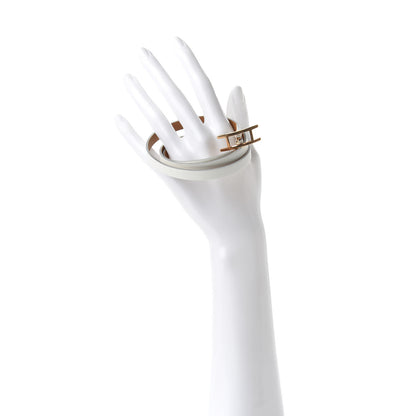 Hermes Swift Hapi 3 MM Triple Tour Wrap Bracelet T2 White 2 of 6