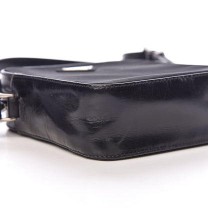 Prada Tessuto Nylon Glace Calfskin Crossbody Bag Black 10 of 11