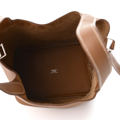 Hermes Taurillon Clemence Picotin Lock 18 PM Gold 5 of 11
