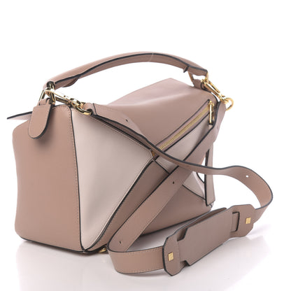 Loewe Calfskin Suede Medium Puzzle Bag Blush 3 of 10