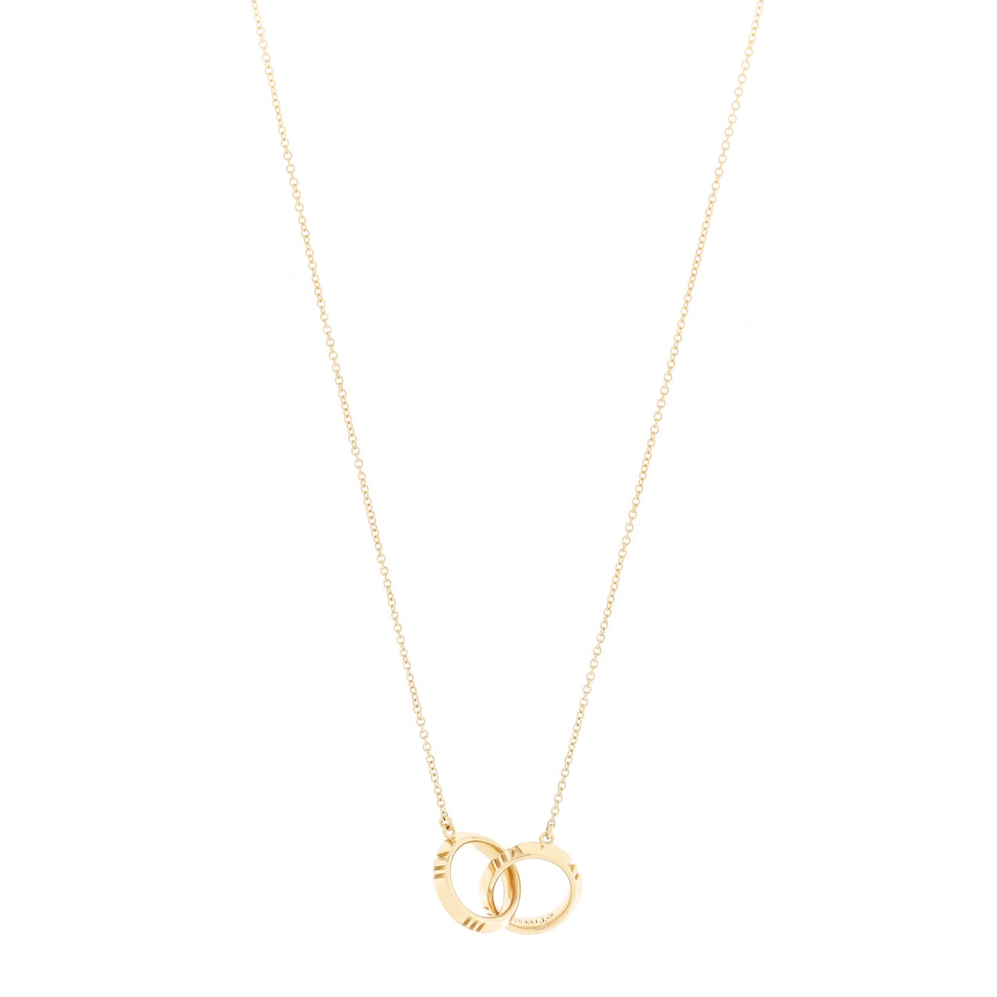 18K Yellow Gold Interlocking Atlas Open Pendant Necklace