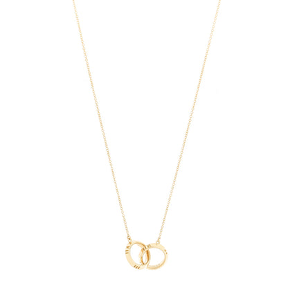 Tiffany 18K Yellow Gold Interlocking Atlas Open Pendant Necklace 1 of 6