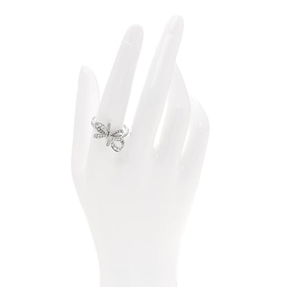 Tiffany Platinum Diamond .51ctw Double Bow Ring 60 9.25 2 of 5