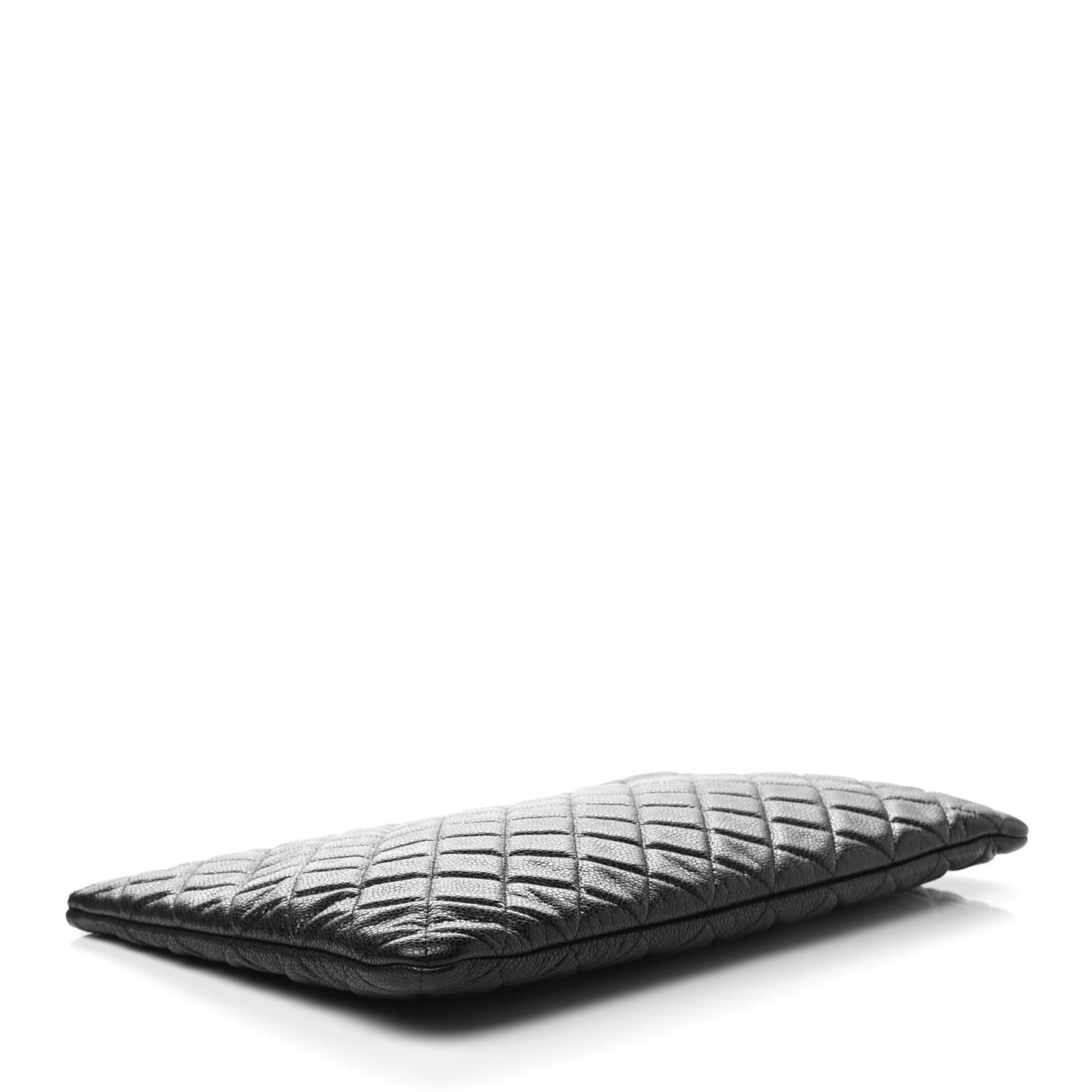 Caviar Quilted Large Cosmetic Case Black