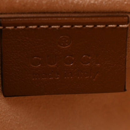 Gucci Glazed Calfskin Matelasse Diagonal Mini GG Marmont Chain Shoulder Bag Cuir 6 of 13
