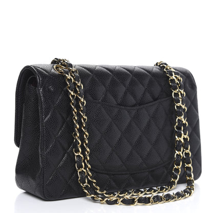 Chanel Caviar Quilted Medium Double Flap Black 3 of 12