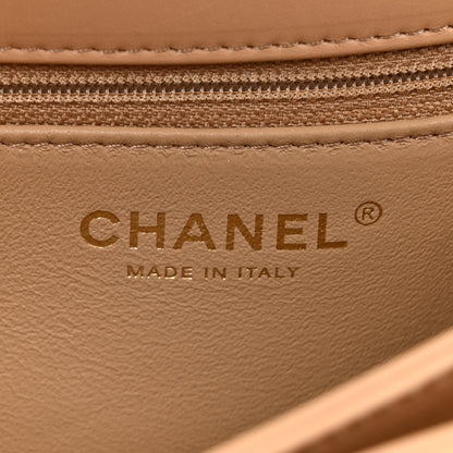 Chanel Lambskin Chevron Quilted Medium Trendy CC Dual Handle Flap Bag Beige 10 of 14