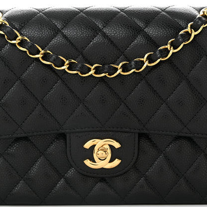 Chanel Caviar Quilted Medium Double Flap Black 8 of 11