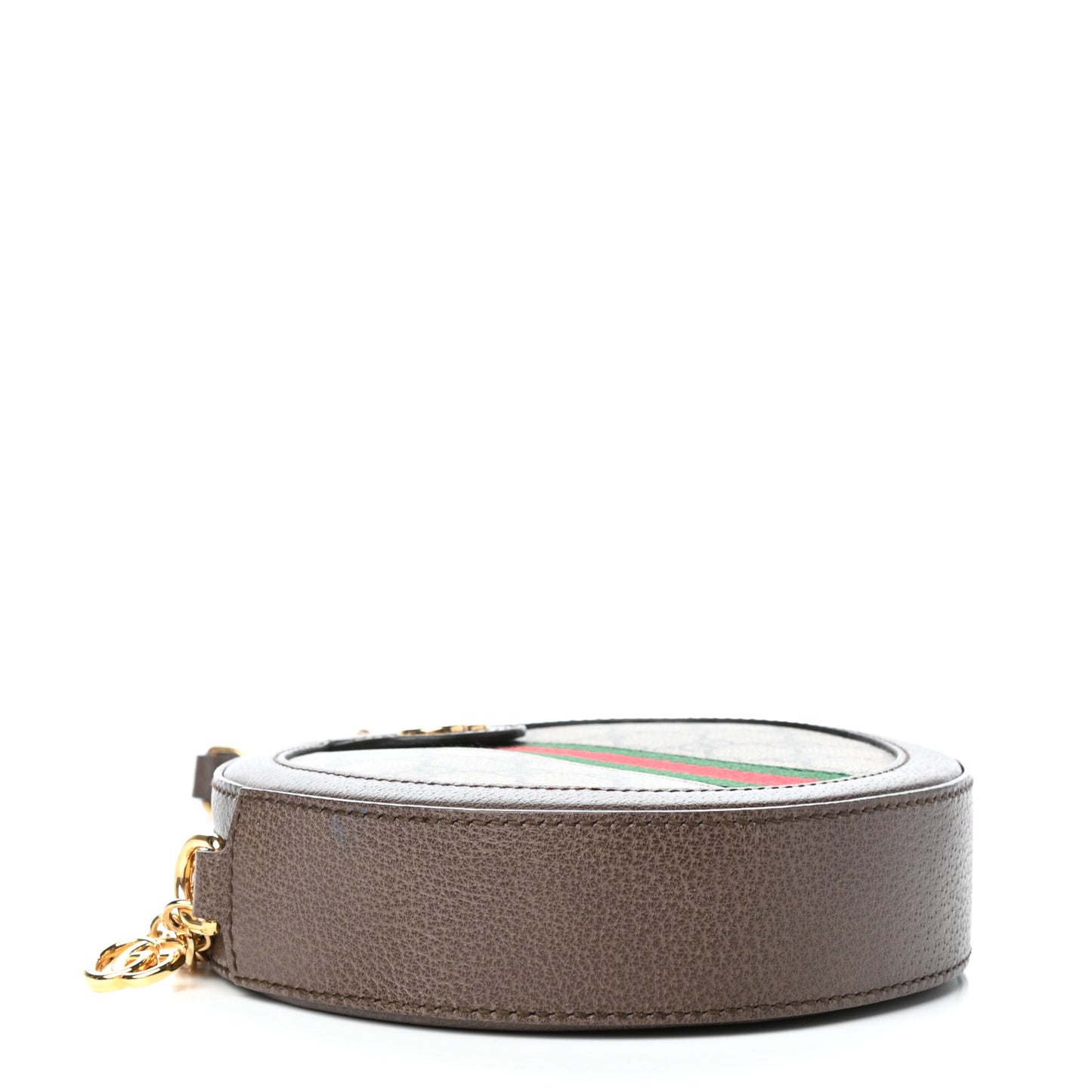 GG Supreme Monogram Web Mini Ophidia Round Shoulder Bag Brown
