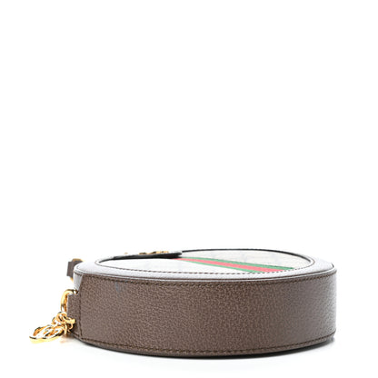 Gucci GG Supreme Monogram Web Mini Ophidia Round Shoulder Bag Brown 4 of 9