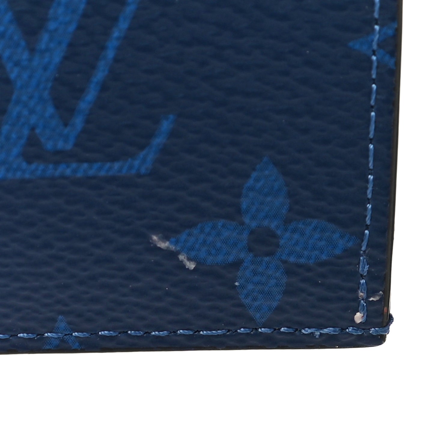 Monogram Taiga Coin Card Holder Cobalt