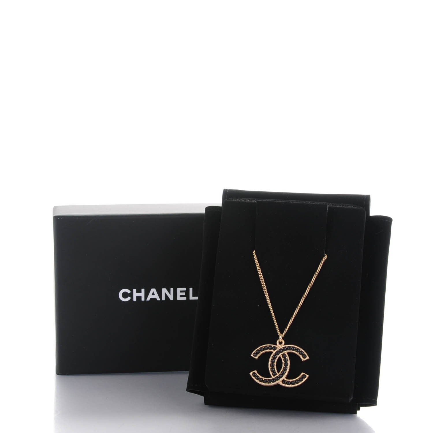 Chanel Bead CC Necklace Gold Black 6 of 6