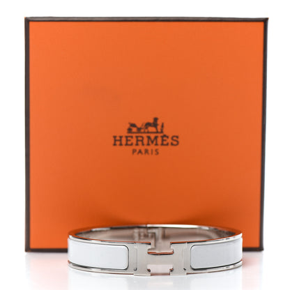 Hermes Enamel Narrow Clic Clac H Bracelet GM White 5 of 5