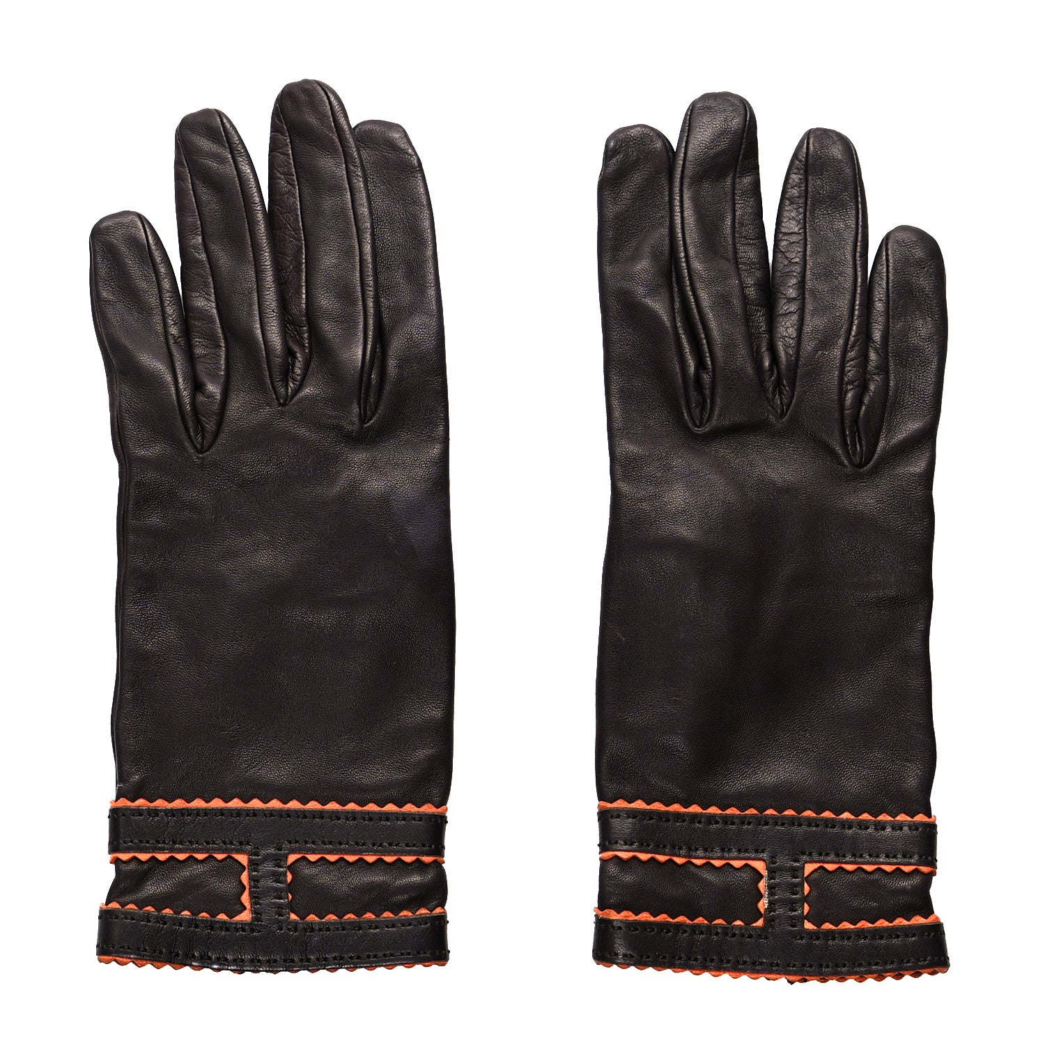 Hermes Lambskin Gloves 8 Brown 1 of 6