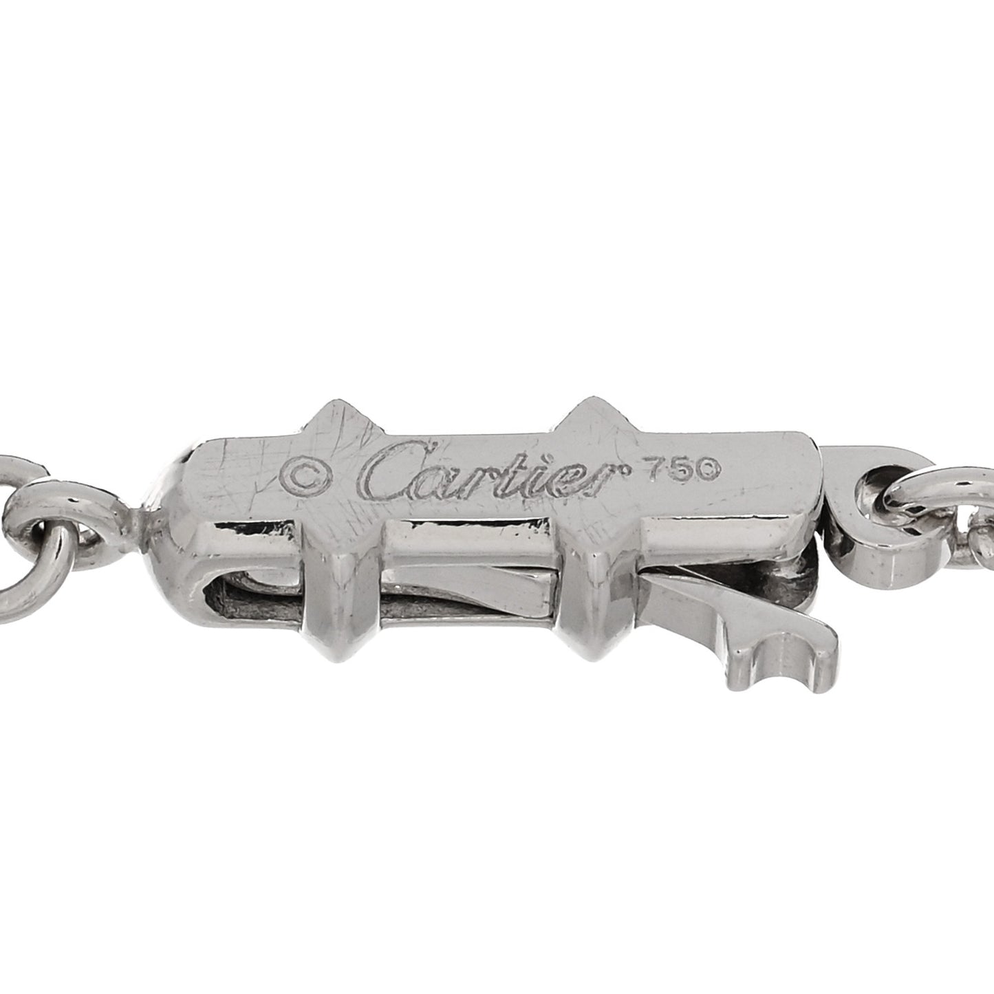 18K White Gold LOVE Station bracelet