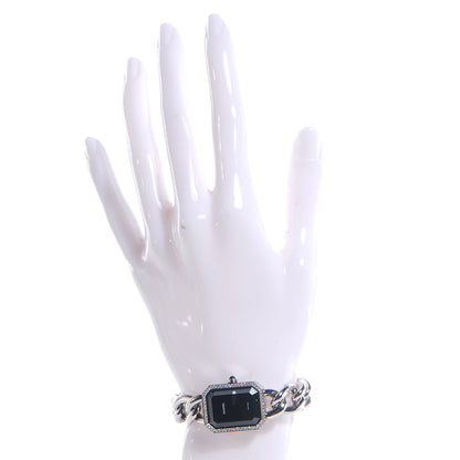 Chanel Stainless Steel Diamond Bezel 20mm Chain Premiere Quartz Watch Black S 2 of 6