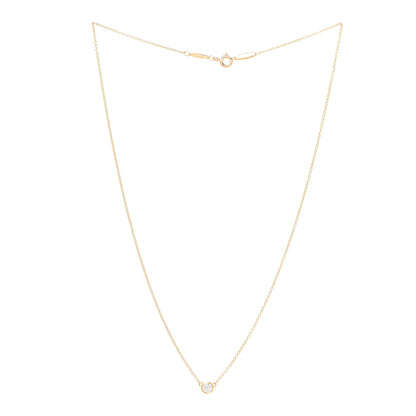 Tiffany 18K Yellow Gold Diamond .17ct Elsa Peretti Diamonds by the Yard Pendant Necklace 3 of 6