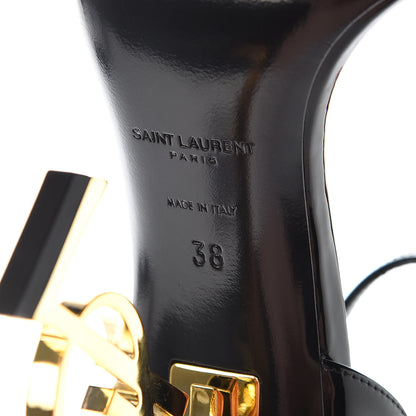 Saint Laurent Patent Opyum Sandals 38 Black 6 of 8