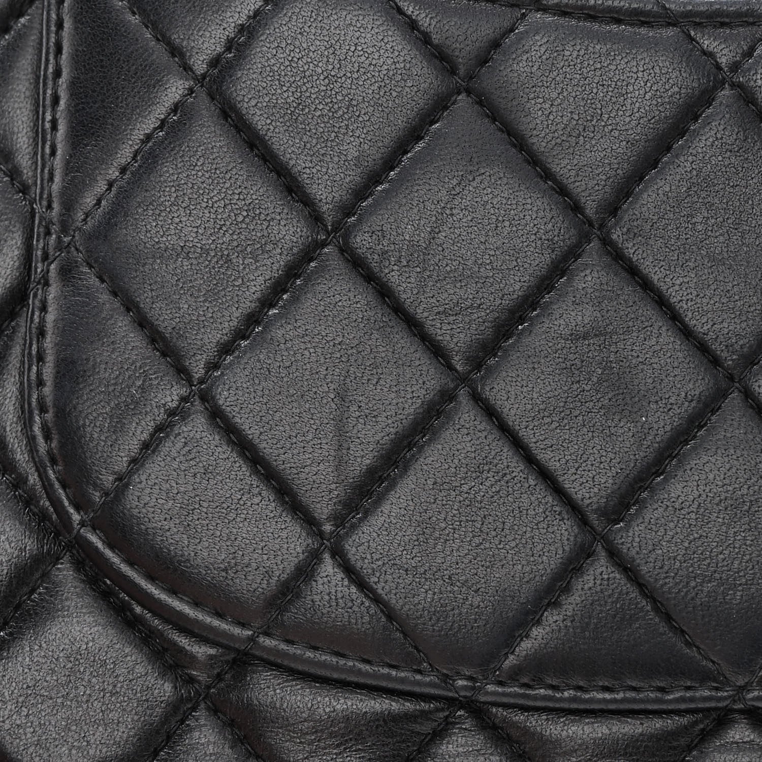 Chanel Lambskin Quilted Medium Double Flap Black 18 of 19