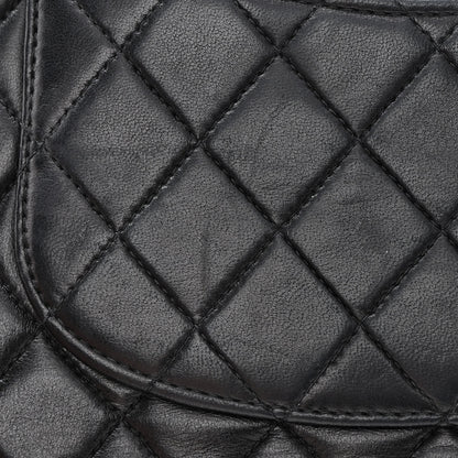 Chanel Lambskin Quilted Medium Double Flap Black 18 of 19