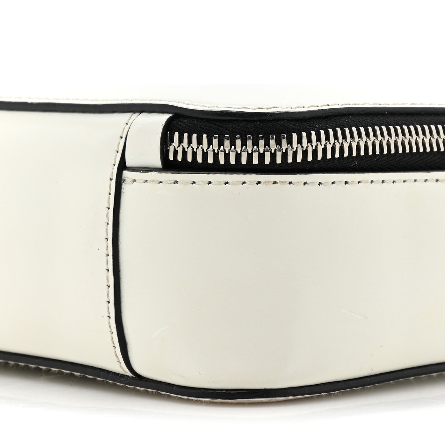 Spazzolato Medium Brique Crossbody Bag White