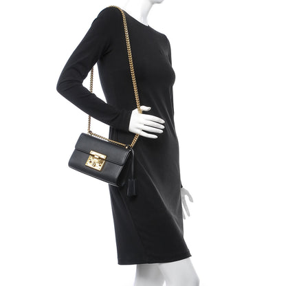 Gucci Calfskin Small Padlock Shoulder Bag Black 2 of 10