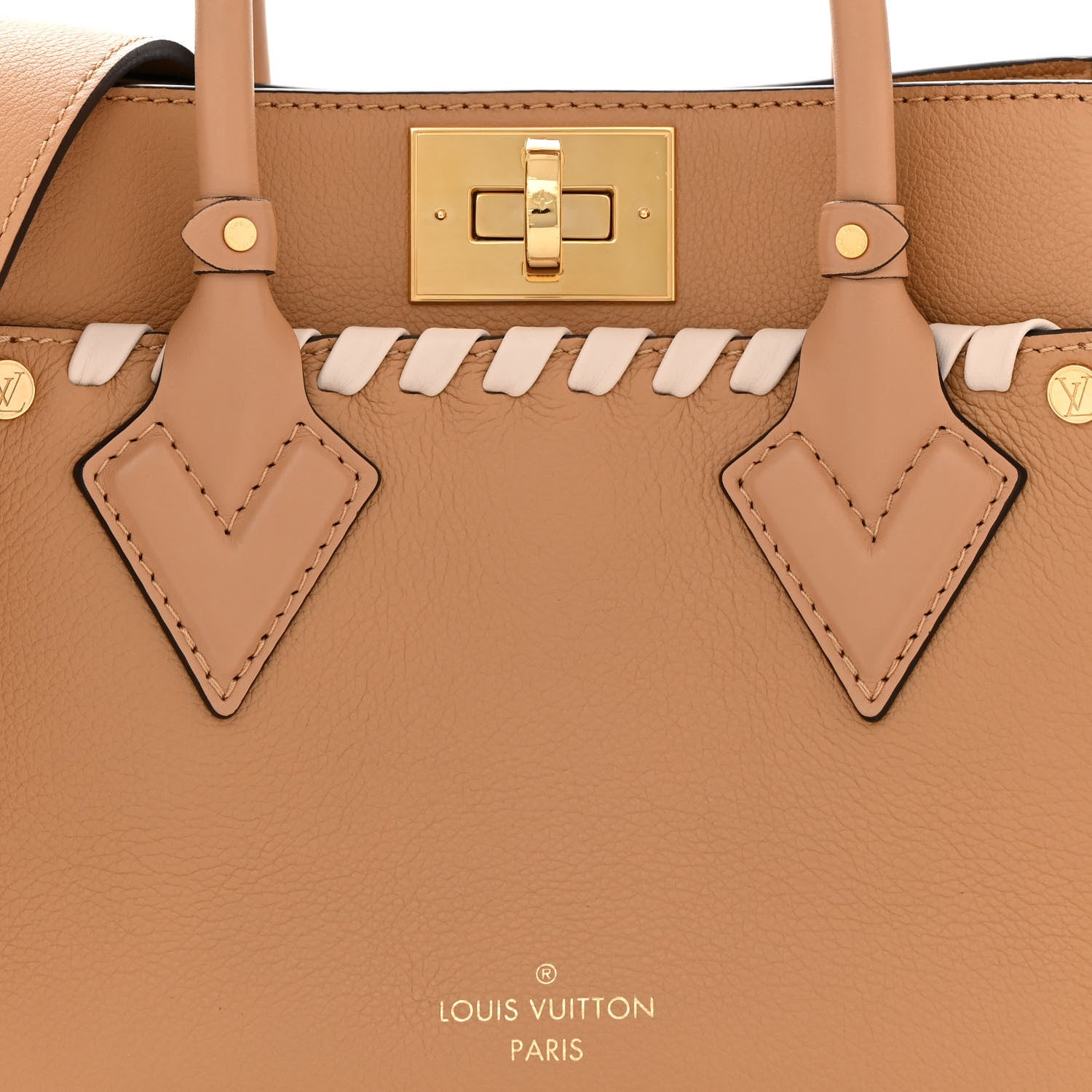 Louis Vuitton Calfskin Mahina Braided On My Side PM Arizona Brown 7 of 9