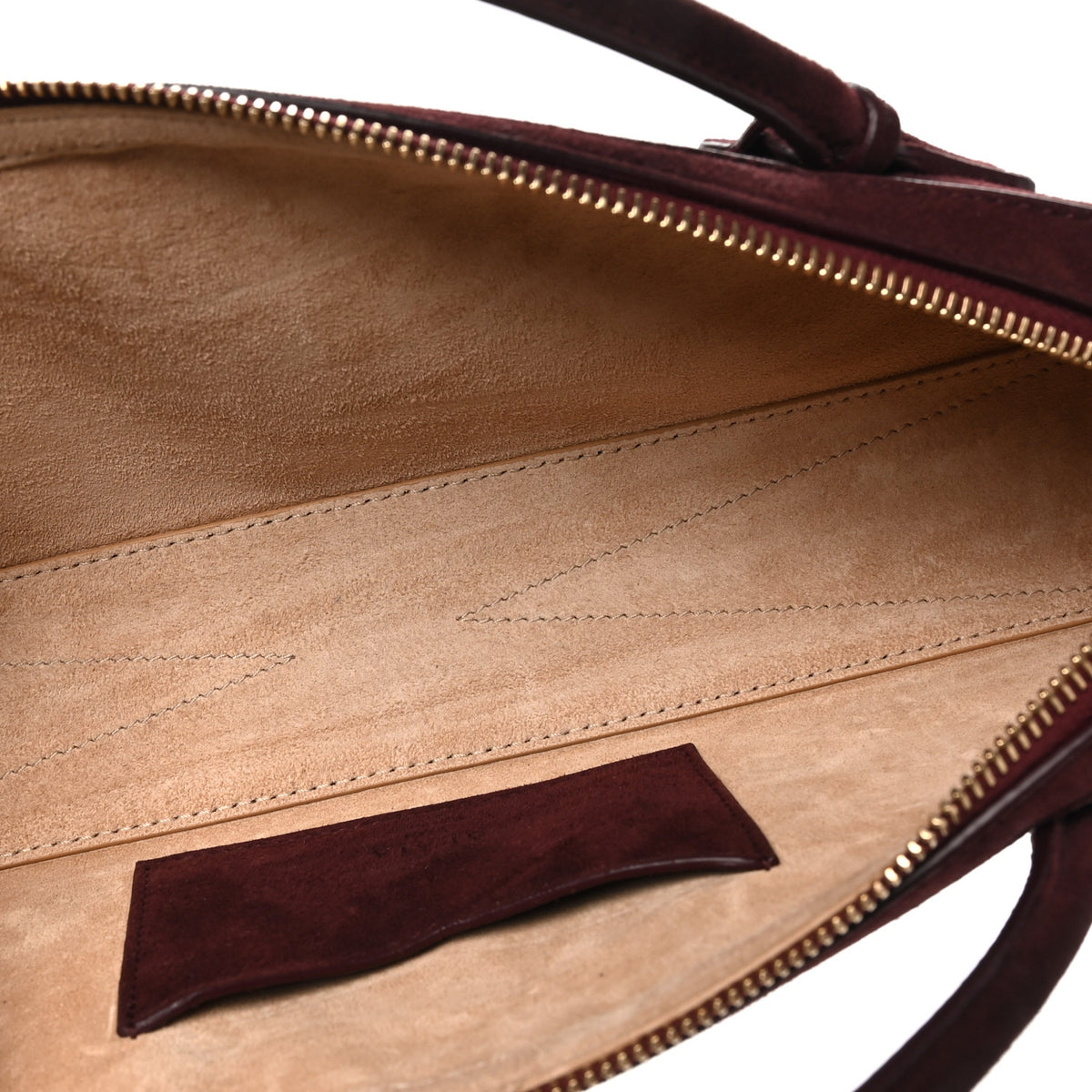 Suede Goatskin Teckel Clutch Rouge Grenat