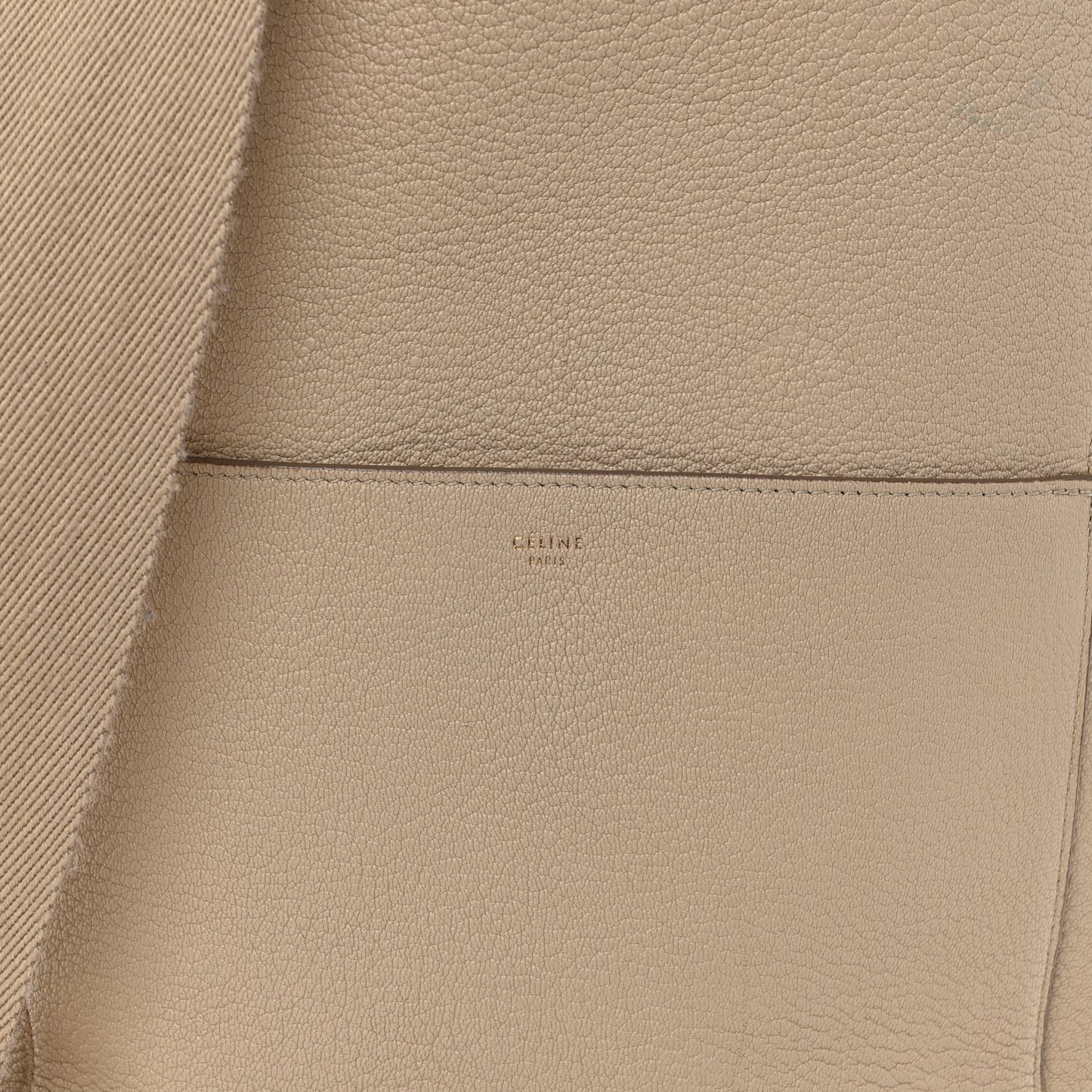 Soft Grained Calfskin Sangle Bucket Bag Dune