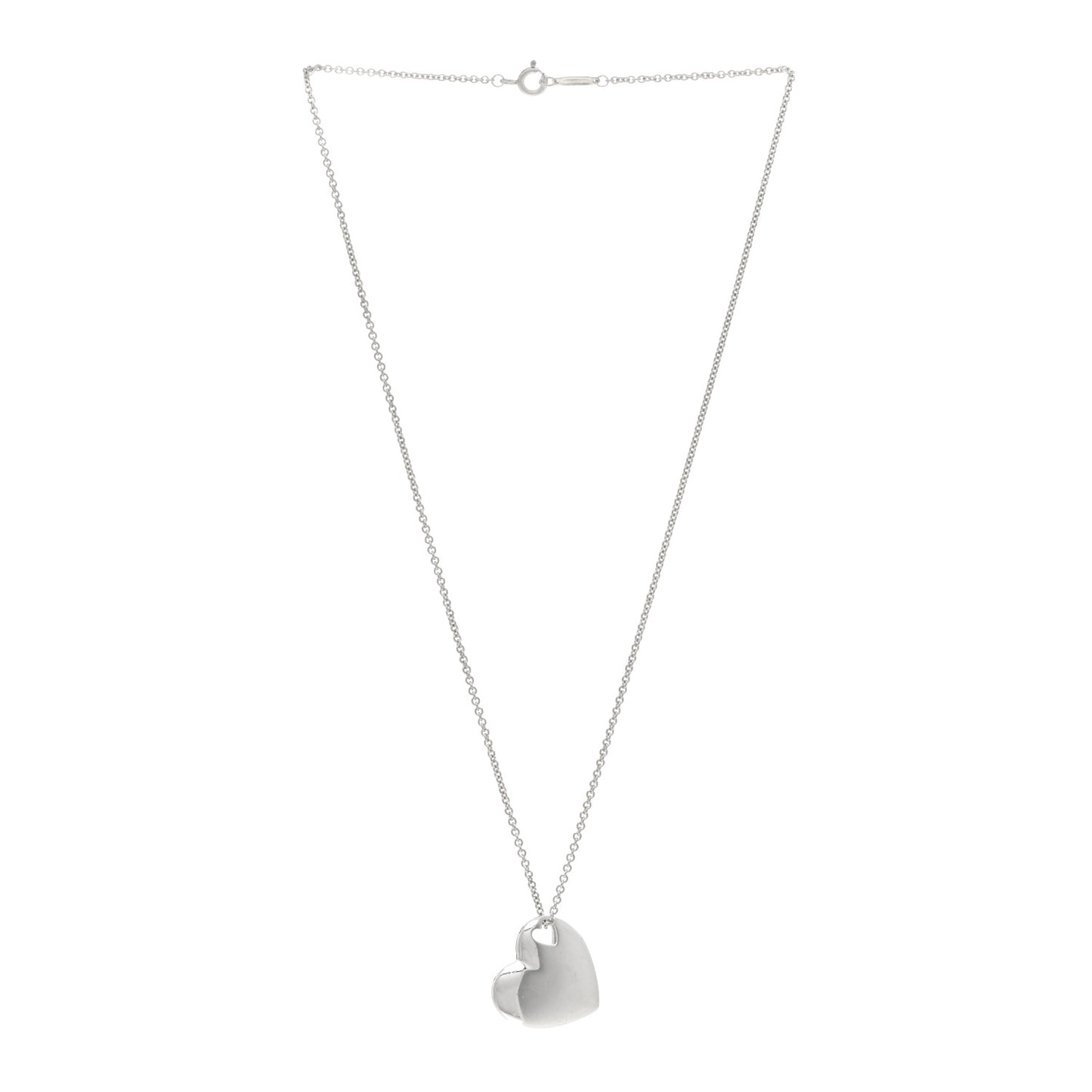 Sterling Silver Puffed Heart Pendant Necklace