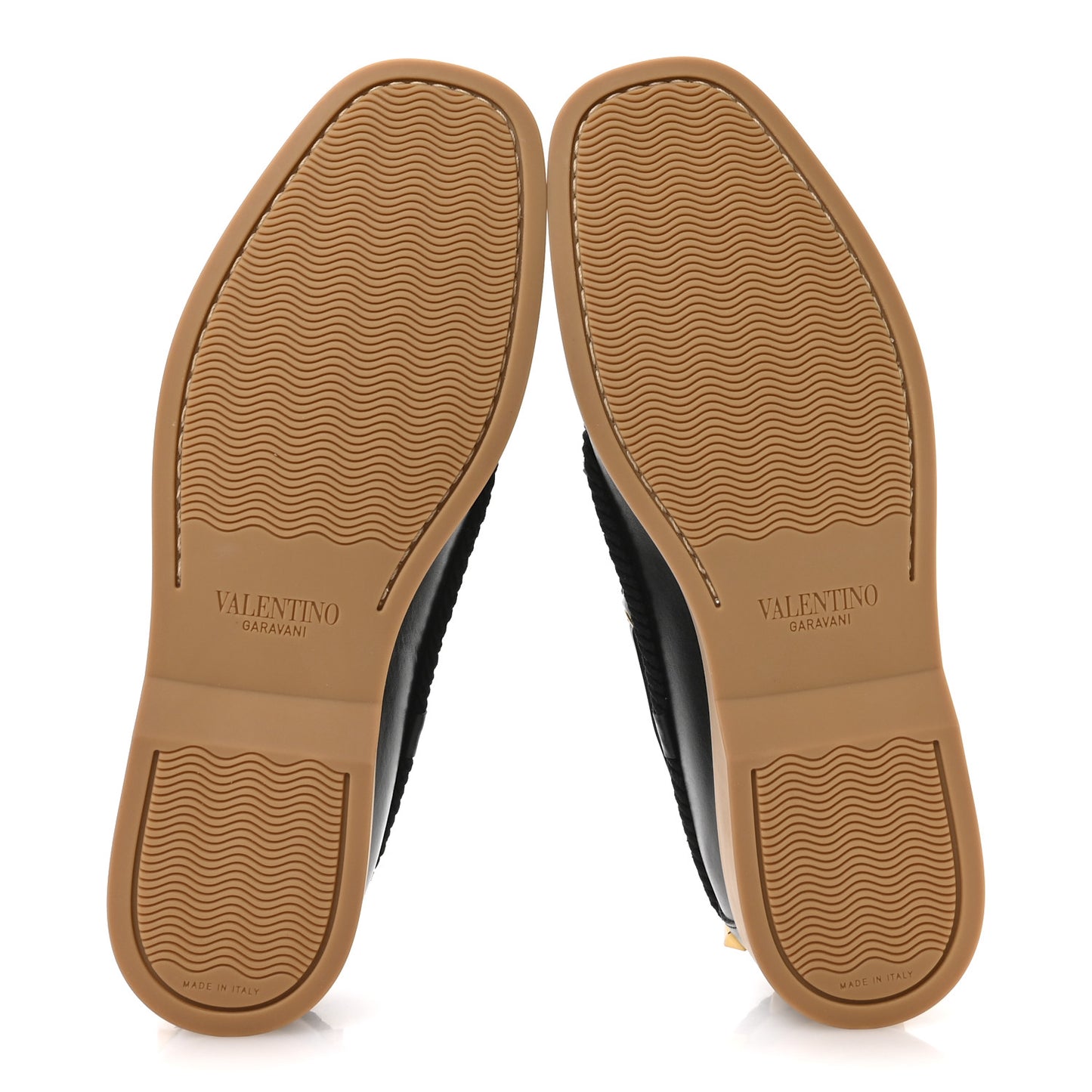 Calfskin Rockstud Palm Avenue Boat Shoes 39.5 Black