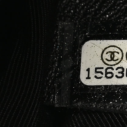 Chanel Glazed Calfskin Medium Boy Flap Black White 7 of 11