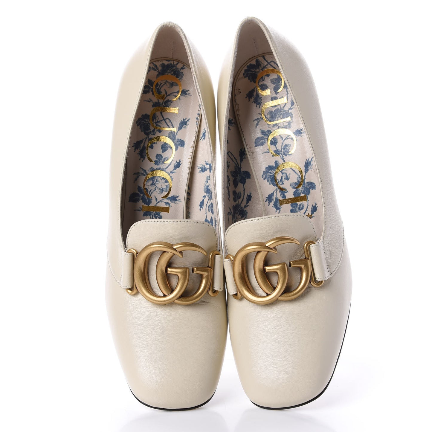 Malaga Kid GG Victoire 95mm Loafer Pumps 39.5 Vintage White
