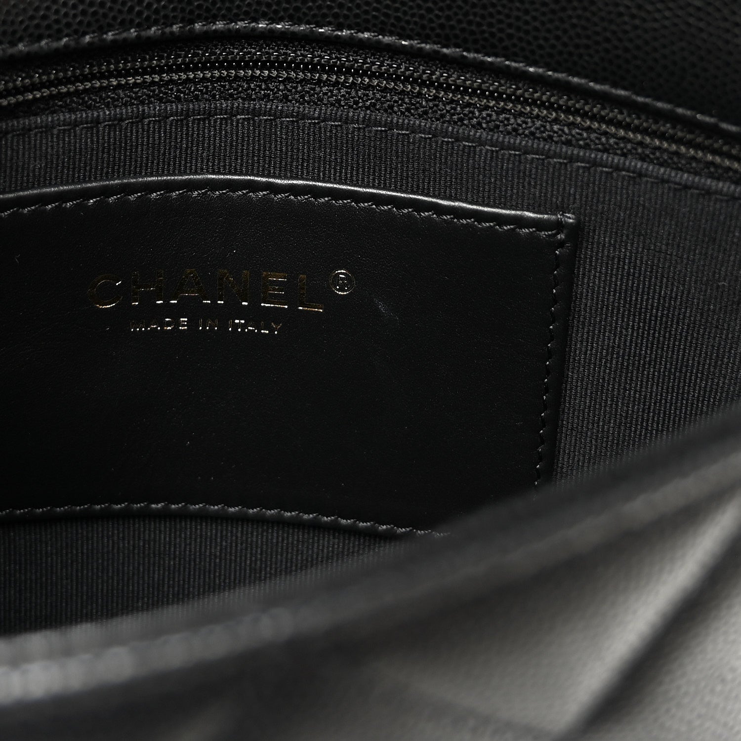 Chanel Shiny Caviar Quilted Mini Chain Messenger Flap Bag Black 6 of 11