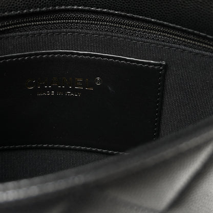 Chanel Shiny Caviar Quilted Mini Chain Messenger Flap Bag Black 6 of 11