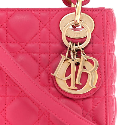 Christian Dior Lambskin Cannage Mini Lady Hot Pink 8 of 12