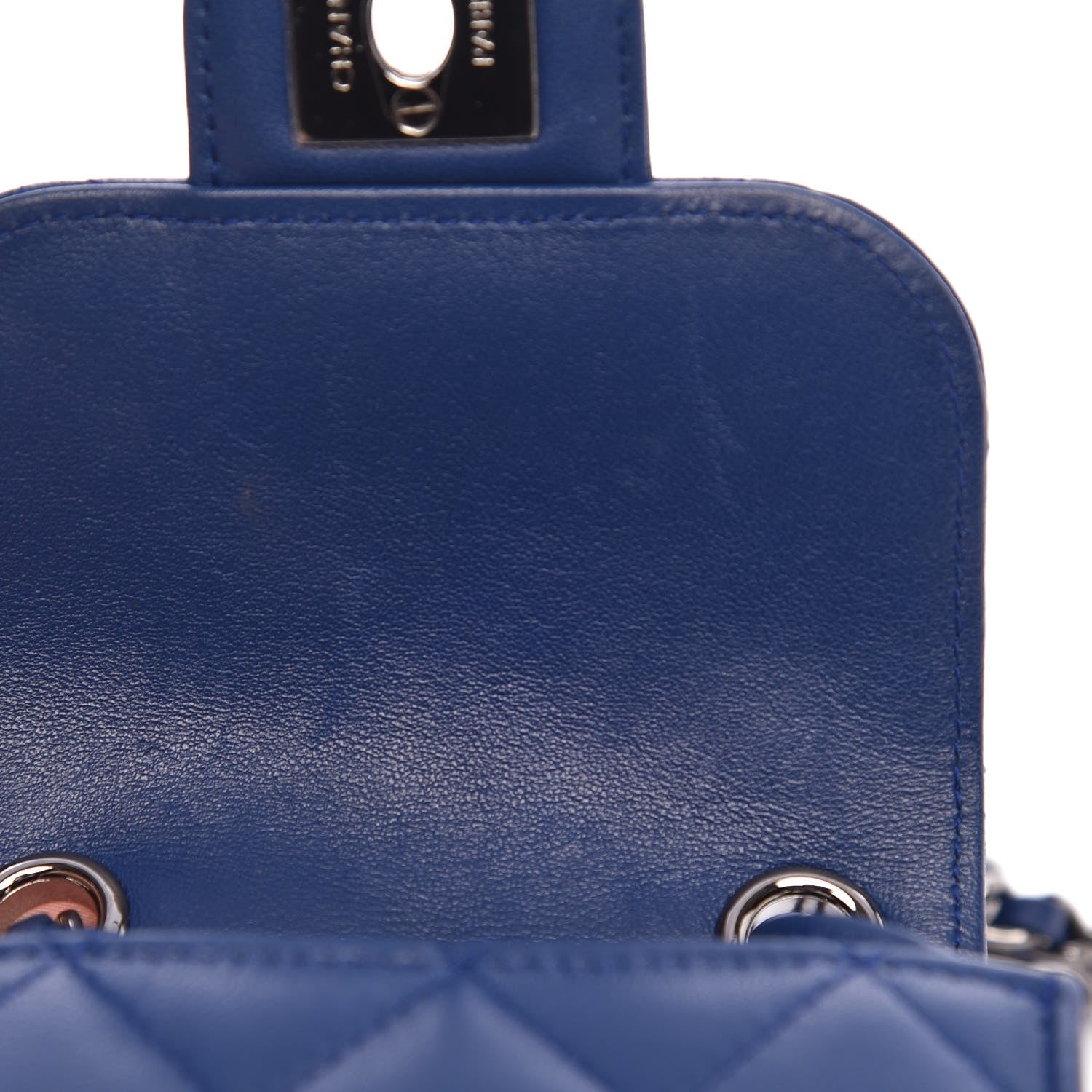 Chanel Lambskin Quilted CC Phone Holder Blue 7 of 10