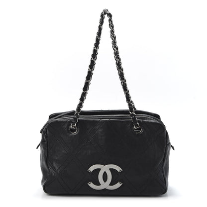 Chanel Calfskin Small Diamond Stitch Tote Black 1 of 9