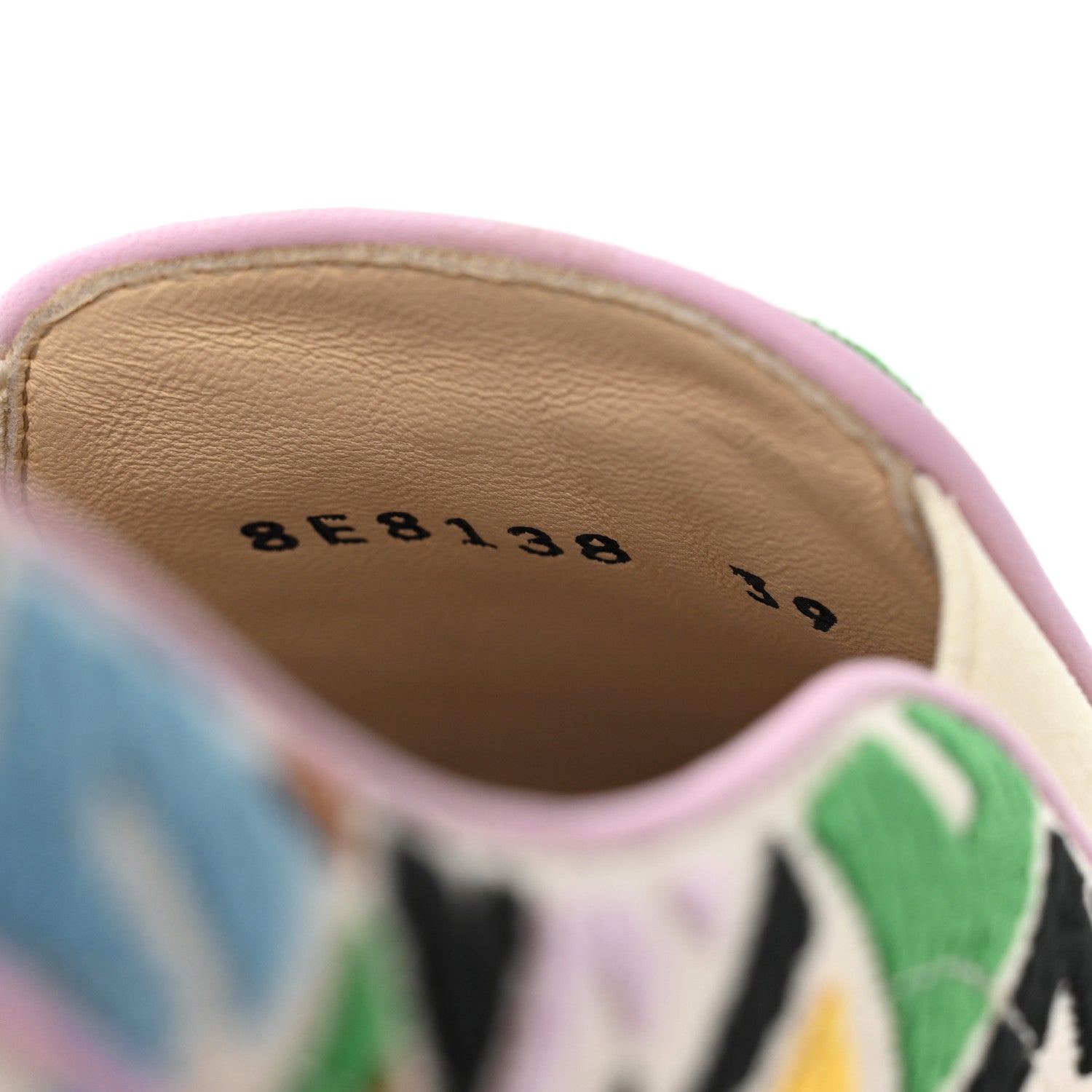 Fendi X SARA COLEMAN Canvas FF Vertigo Embroidered Womens Rise Slip On Sneakers 39 Grezzo Multicolor 8 of 12