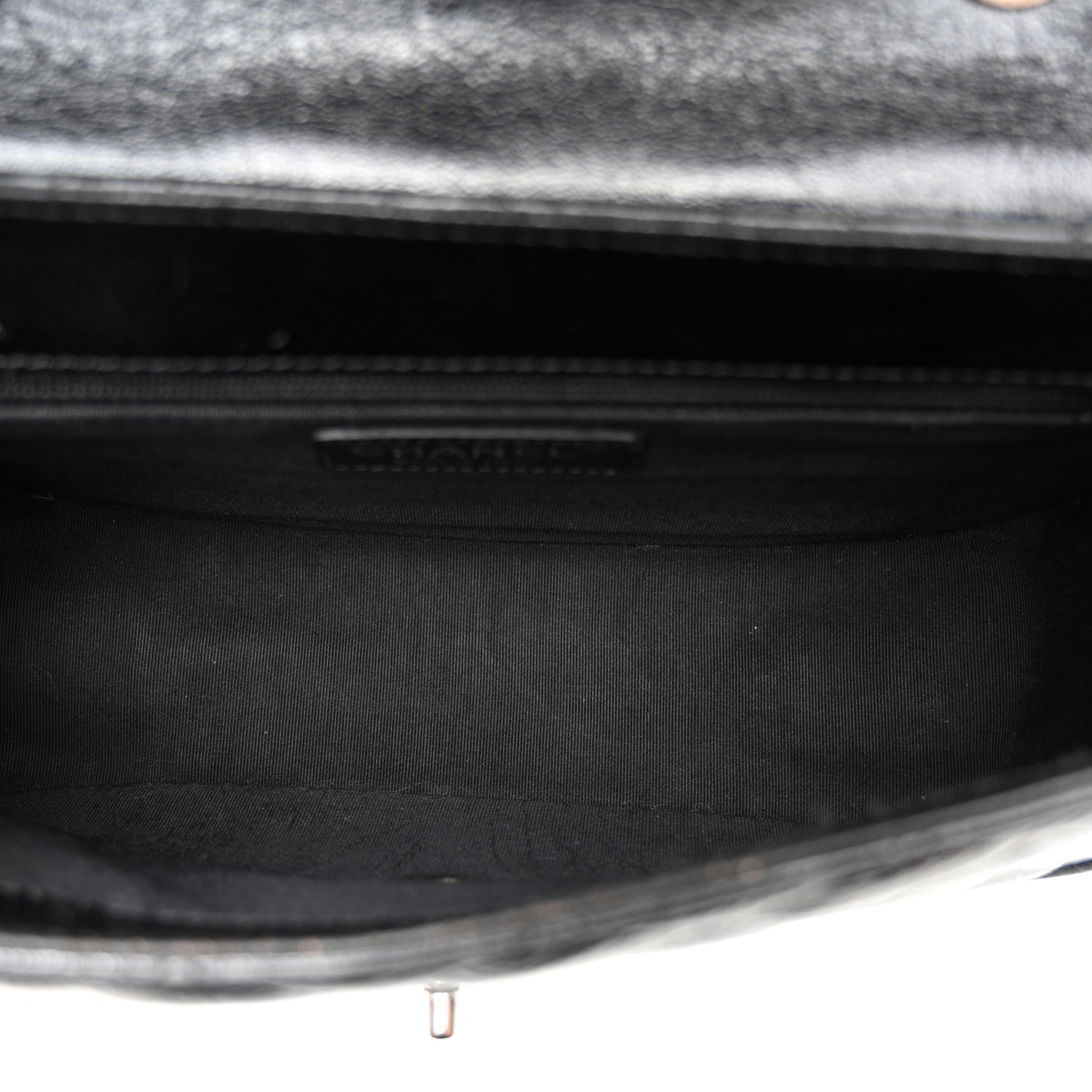 Chanel Shiny Goatskin Quilted Small Double Chained Messenger Flap Black 5 of 13