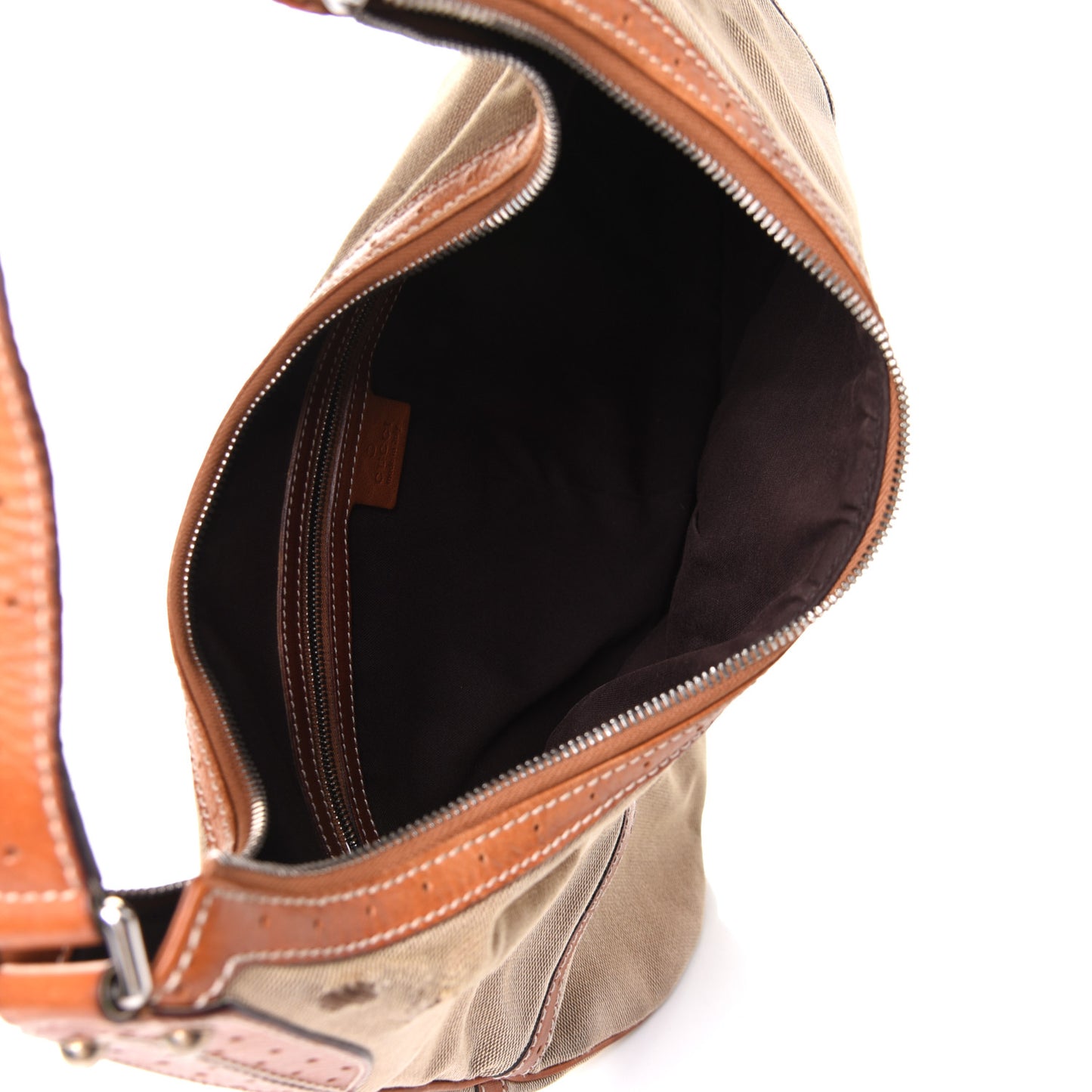 Canvas Web GG Reins Hobo Cognac