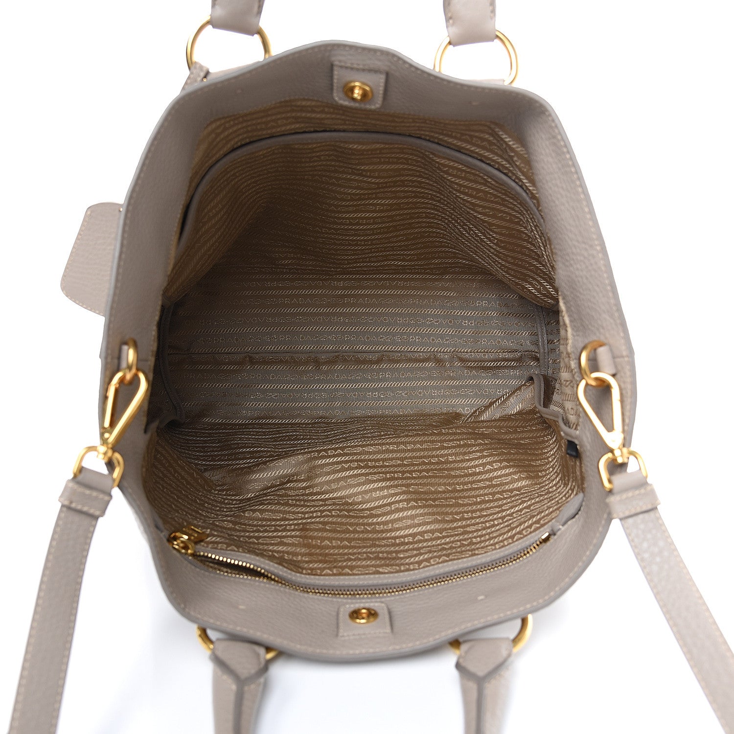 Prada Vitello Daino Tote Pomice 4 of 9