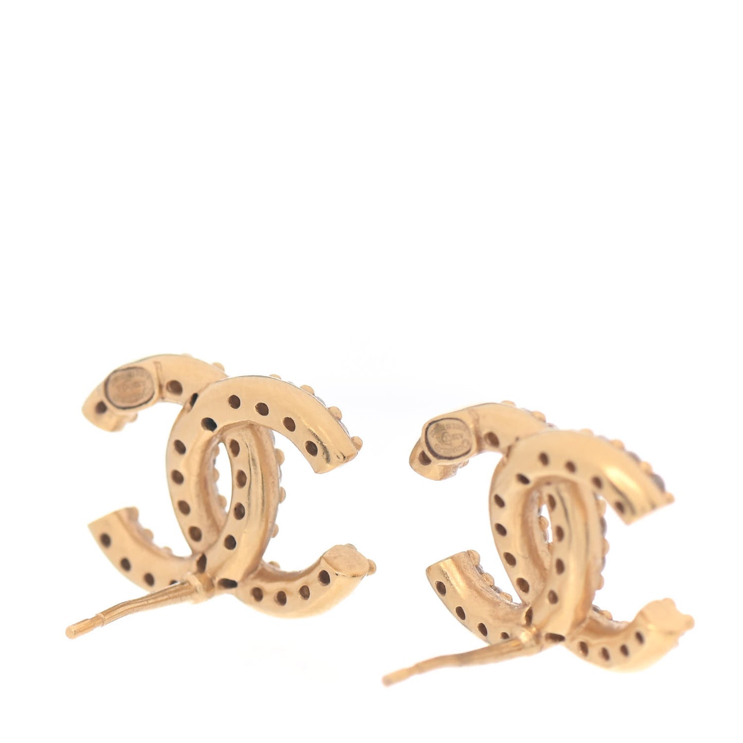 Crystal CC Earrings Gold