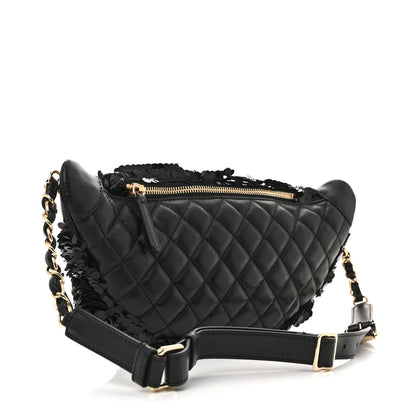 Chanel Sequin Calfskin Sparkling City Waist Bag Fanny Pack Black 3 of 10