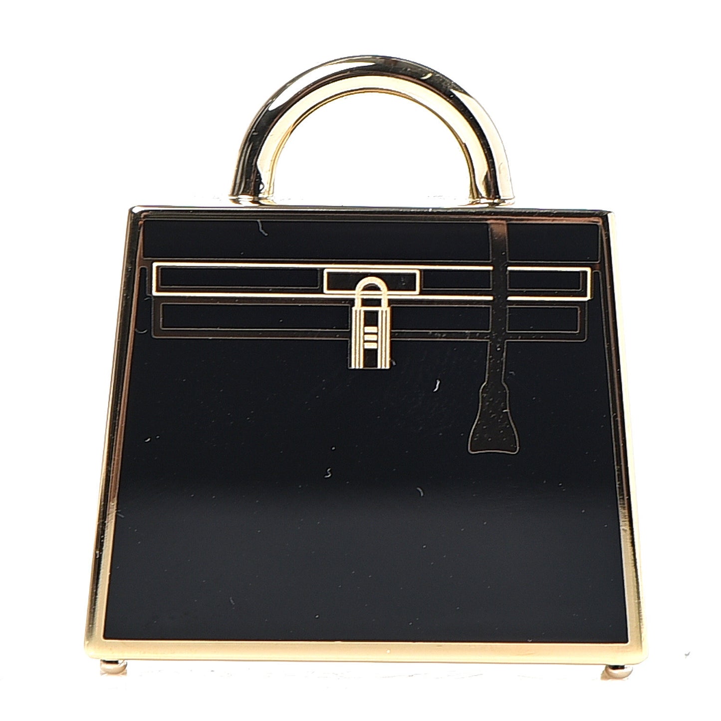 Lacquered Permabrass Kelly Curiosite Charm Black