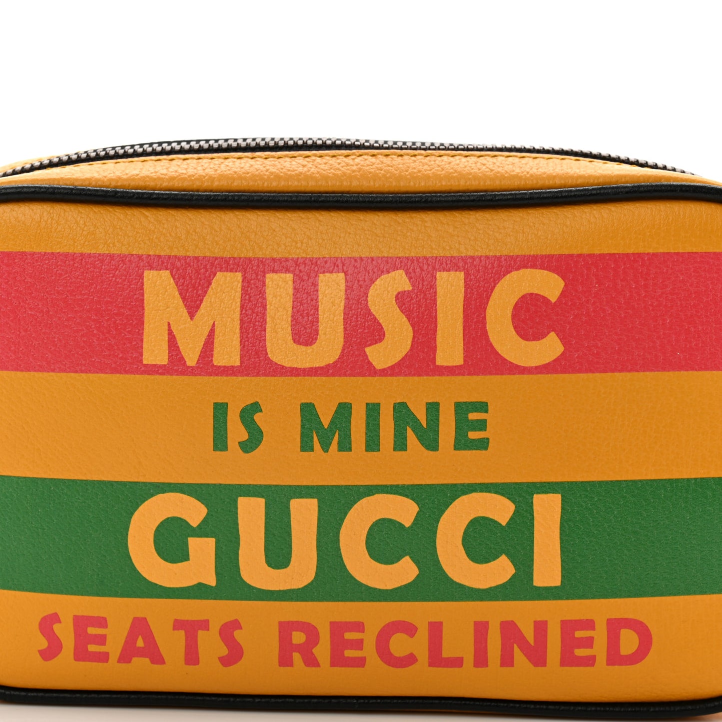 Textured Dollar Calfskin Music is Mine Belt Bag 95 38 Crop Multicolor Black