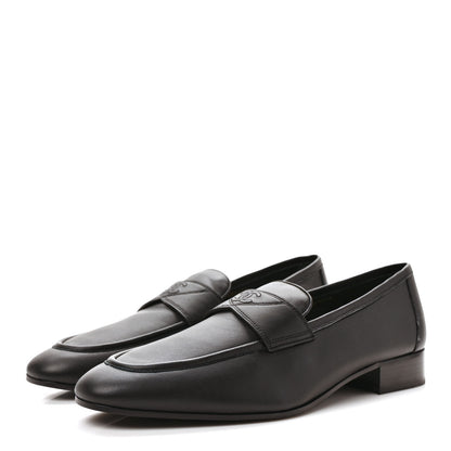Chanel Calfskin Mens Stitched CC Loafers 46 Black 3 of 9