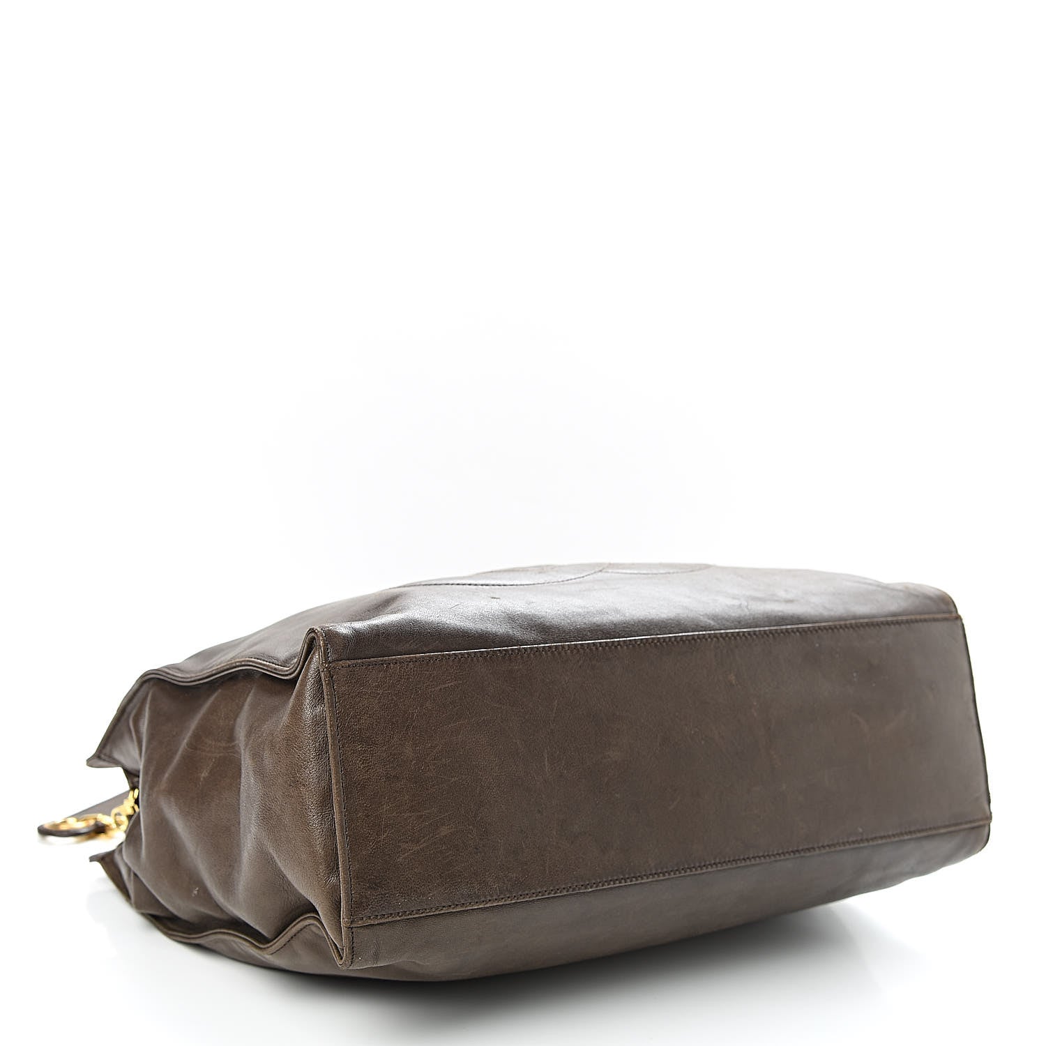 Chanel Lambskin CC Tote Brown 4 of 10