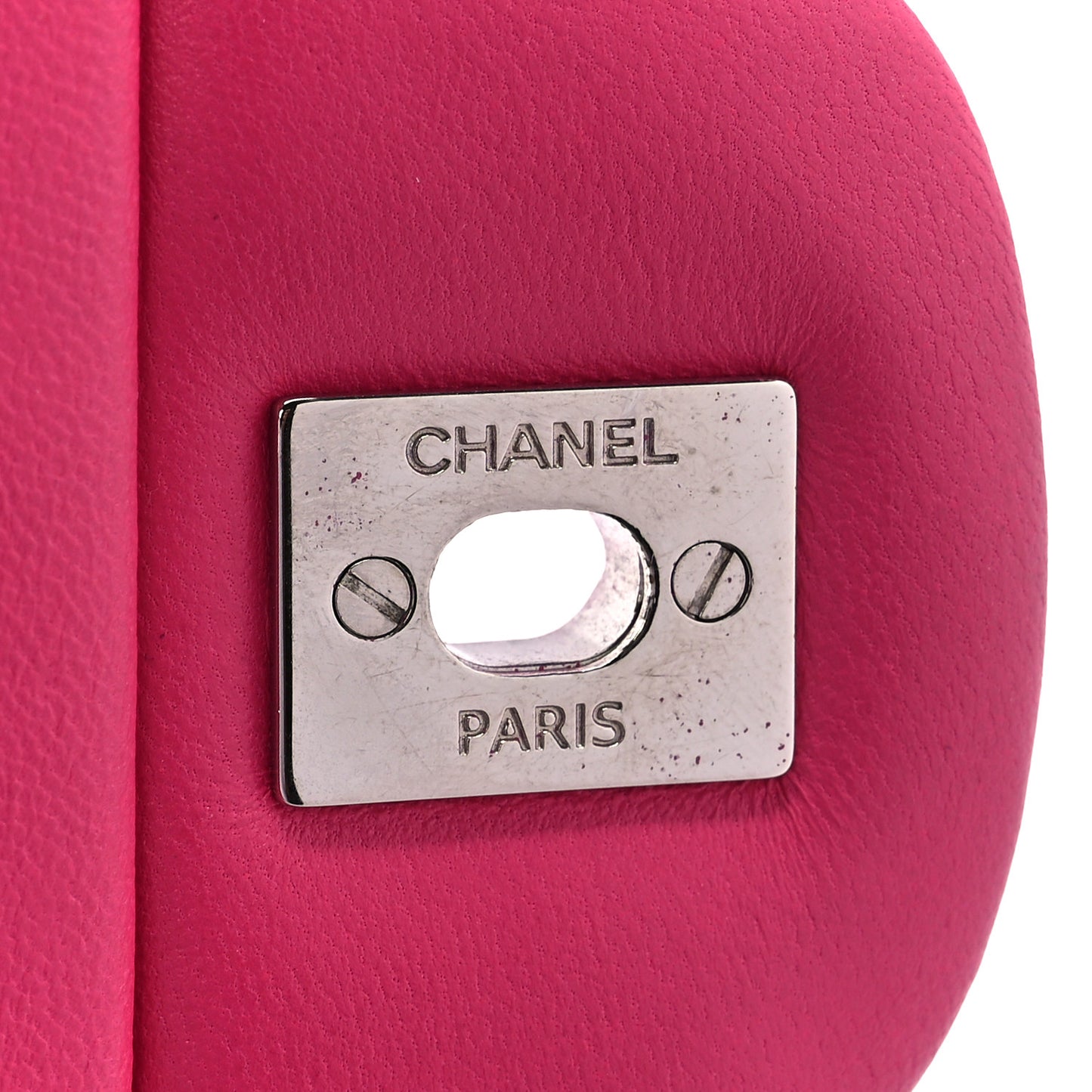 Lambskin Quilted Jumbo Double Flap Dark Pink